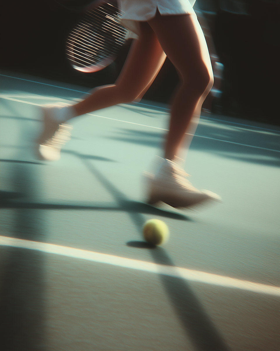 Two tennis players at the net